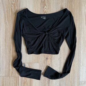 Aerie Thumbs Up Bow Crop Top